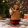 Santa Claus "in a brown fur coat, with a staff" moves, 11x30 cm