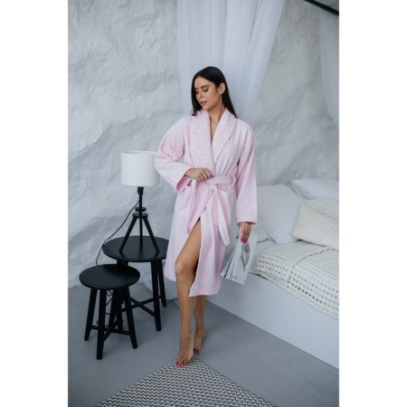 Frequency bathrobe, size 50, light pink color-1