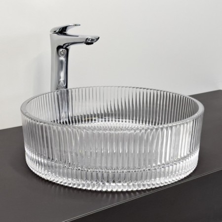 Haller shell COMFORTY CF21001, glass, round, transparent glass, 40 cm-2
