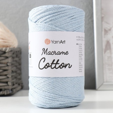 Yarn "Macrame Cotton" 20% polyester, 80% cotton 225m/250g (760 blue)-4