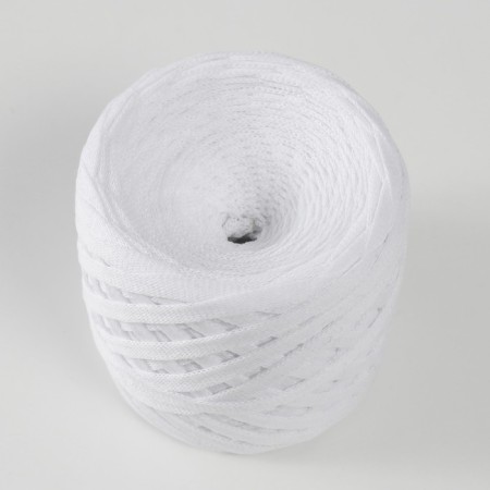 Knitted yarn "Ribbon" 85m/170 ± 5 g (white)-1