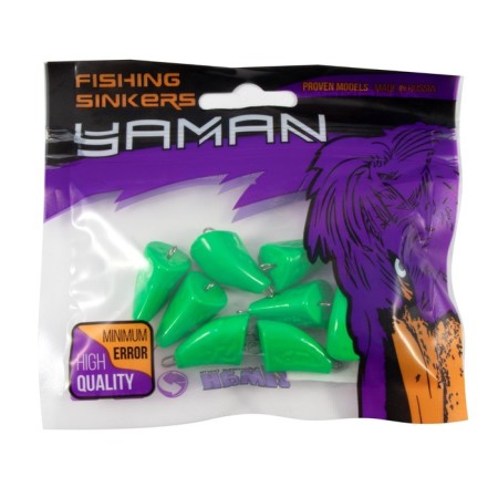 Cargo bullet-excentric stained collapsible Yaman 10 pcs., 24 g, green-4