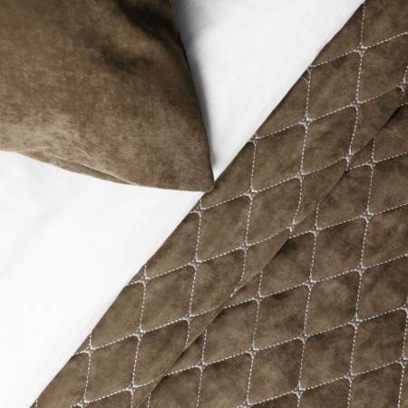 Cover with pillowcases "Tina", size 230x250 cm, brown color-2