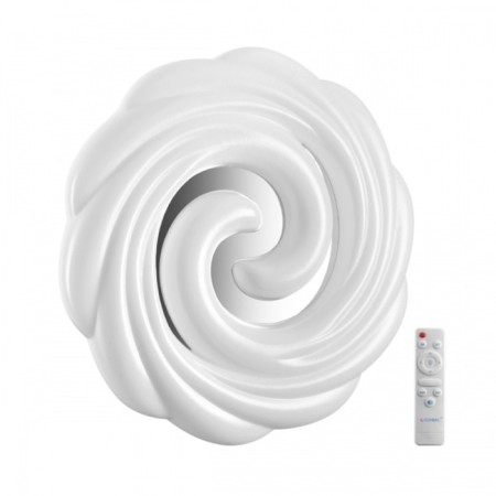 The lamp is wall-flowing Sonex. AGAP, 48W, LED, 70x380x380 mm, white, silver color
