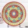 Lryagan Round Rishtan Ceramics, Red, 37cm, Mix