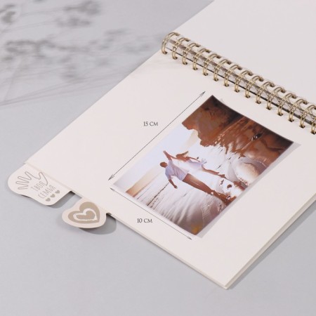 Photo album on spirals 20 sheets "We Family" Volumetric Element + 4 tabs 24x24 cm-7