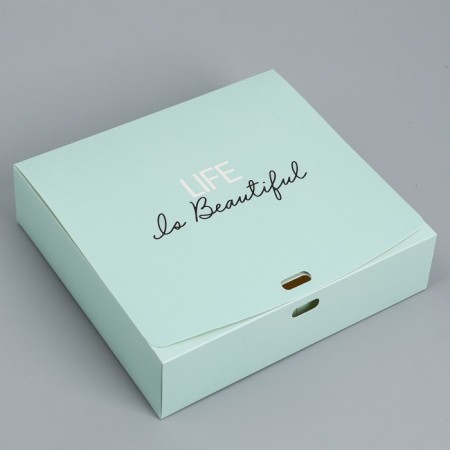 Gift folding box, packaging, “congratulations”, 20 x 18 x 5 cm, without tape-1