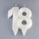 Candle in the cake jubilee "line", number "18", pearl, 6.5 cm