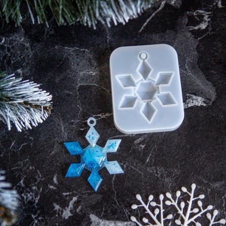 Silicone form universal, Snowflake-Crystal suspension