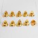 Bell for needlework, set of 10 pcs., Size 1 pc. - 1.4 cm, gold color