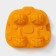 Form for ice “Pumpkin”, silicone, 4 cells, 15.4 × 14 × 4.5 cm, color orange color