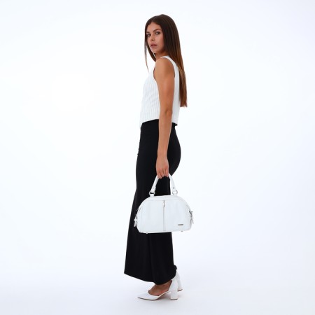 Women's bag with lightning, white color-9