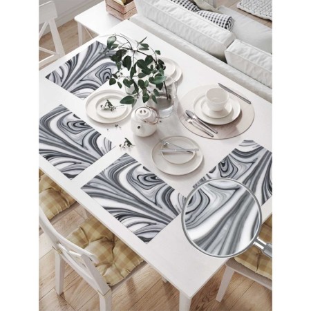 A set of napkins for setting the table "Illusion drawing", rectangular, size 32x46 cm, 4 pcs-1