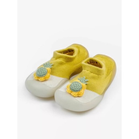Boots-knuckles children's first step pure toys with a breathing sole, size 24, yellow color-1