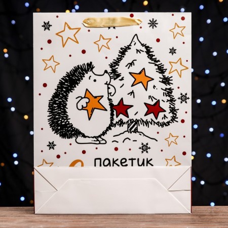 Laminated vertical "bag of happiness", 33 x 42 x 10 cm-3
