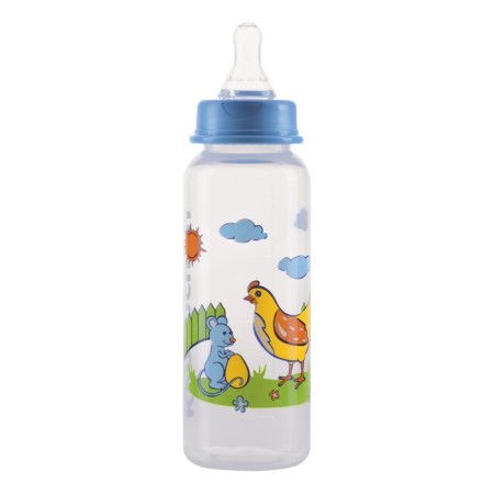 A bottle with silicone nipple milk, 250 ml, mix-18