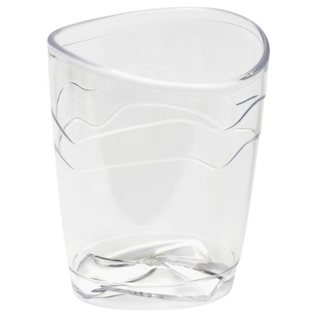A glass for writing accessories "Vega", plastic, oval, transparent