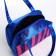 Cosmetic bag with lightning, blue/raspberry color