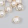 A button plastic for creativity "Pearl in the Golden Square" 1.9x1.9x1.1 cm