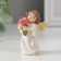 Polystone souvenir "Angel in a dress with flowers/gift" mix 6x4.5x3.5 cm