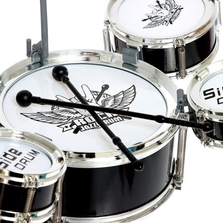 Drum installation "hard-rock", 5 drums, 1 plate, black color-4