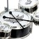 Drum installation "hard-rock", 5 drums, 1 plate, black color