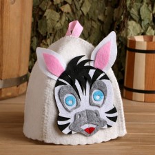 Bath cap with children's applique 
