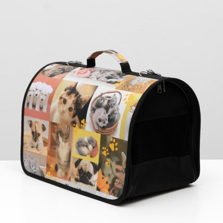 Bag - carrying for animals with print, 40 x 25 x 28 cm mix