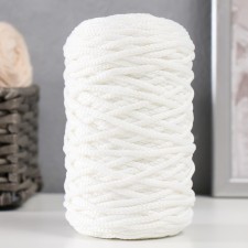 Knitting cord 100% polyester 3mm 100m/200 ± 20g (01-white)