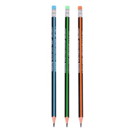 Pencil Chernographic hardness of HB with an eraser, the body is triangular, sharpened, mix-2