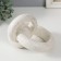 Polystone souvenir "Abstract node" White with black interspersed 16.5x15x13 cm