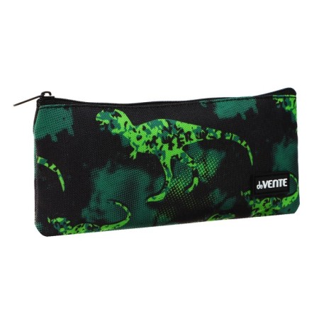 The pencil case is soft, 1 compartment, flat, 90 x 210 x 10 mm, Devente, Ergo. Dino