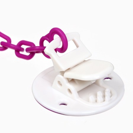 Set: Nipple - Darm with the holder "Penguin", Anatomical +6 months, Purple color-9