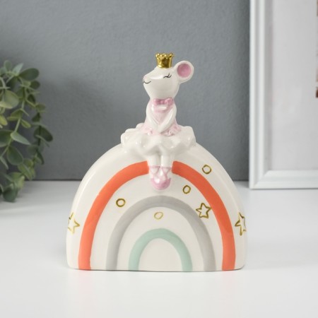 Piggy bank Ceramics "Mouse-Printsesk" 5x13x16 cm