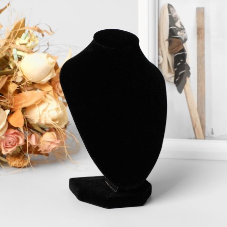 Bust for jewelry, 10 × 9 × 15 cm, h = 15 cm, color is black-2