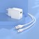 Network charger Hoco C98a, 1 USB, 18 W, QC, Micro USB -USB cable, 1 m, white