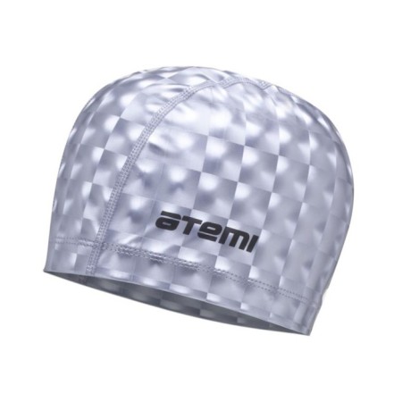 ATEMI Pu 120 swimming cap, fabric with polyurethane coating, gray 3D color