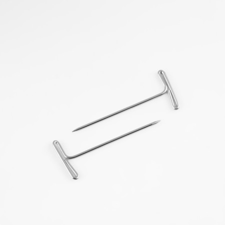 Portnovskiy pins, T-shaped, 27 mm, 50 pcs, silver color-1