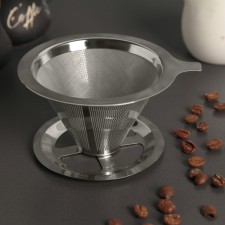 Vorip-Dripper V60 made of stainless steel for brewing coffee 