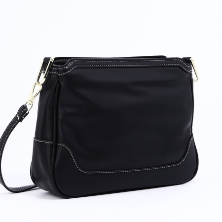 Bag Cross-Bodi with a zipper, black color-2