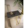 Class table "Agami Gold", 500 × 310 × 705 mm, color black marble