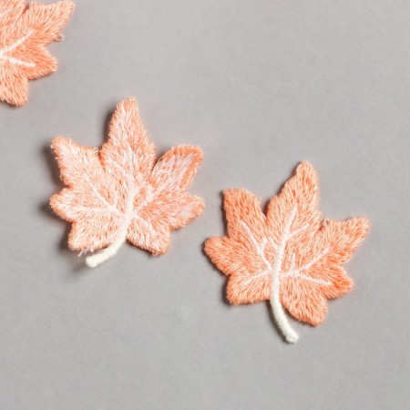Decor for creativity Textile Embroidery "Maple Leaf" 4.7x4 cm