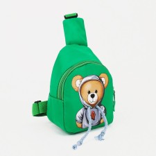 Baby bag with a zipper, over the shoulder, green color