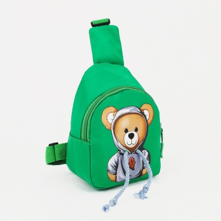 Baby bag with a zipper, over the shoulder, green color