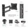 ARM Media LCD-7101, up to 15 kg, 10-26 ", wall-mounted, turn and slope, black