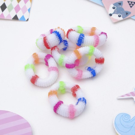 Hair gum "Striped" (set of 20 pcs) 2.5 cm-1