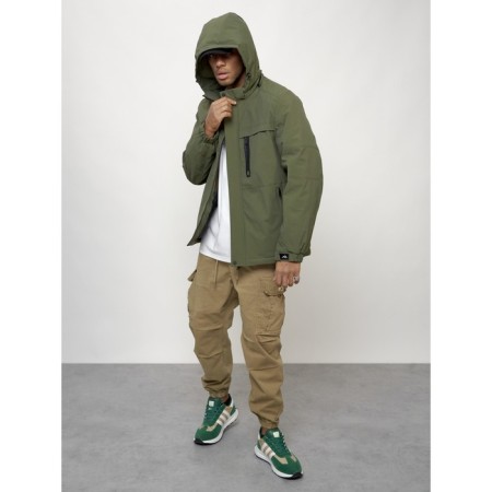 Male spring jacket, size 52, khaki color-13