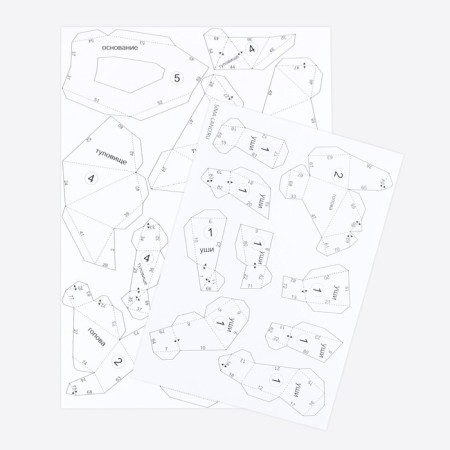 Set for creating a polygonal figure "Rabbit", 7 x 10 x 13 cm-4