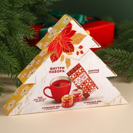 New Year's gift “New Year will give a fairy tale”: tea, cream honey, chocolate-5