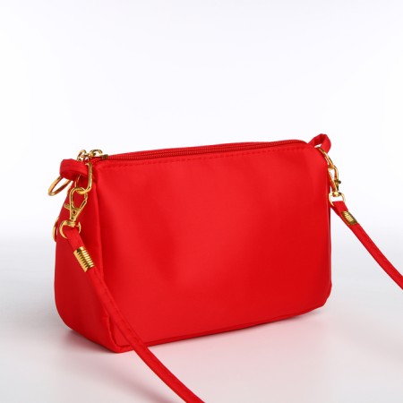 Bag Women's Cross-Bodi with a zipper, red color-3